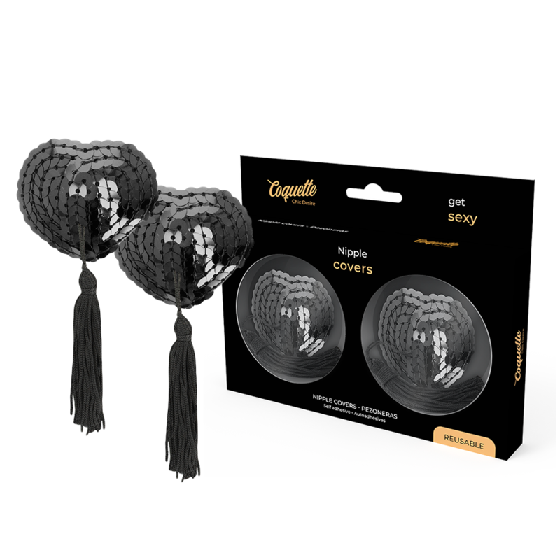 COQUETTE CHIC DESIRE - CUBRE PEZONES NEGRO LENTEJUELAS COQUETTE ACCESSORIES