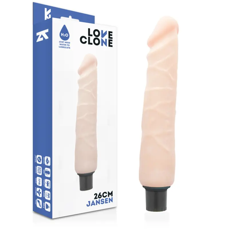 LOVECLONE - JANSEN VIBRADOR REALISTICO SELF LUBRICATION 26 CM -O- 4.2 CM LOVECLONE