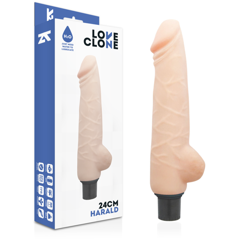 LOVECLONE - HARALD VIBRADOR REALISTICO SELF LUBRICATION 24 CM -O- 4 CM LOVECLONE