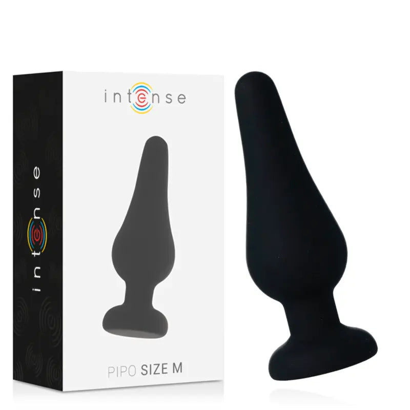 INTENSE - ANAL PLUG PIPO M SILICONE NEGRO 11 CM INTENSE ANAL TOYS
