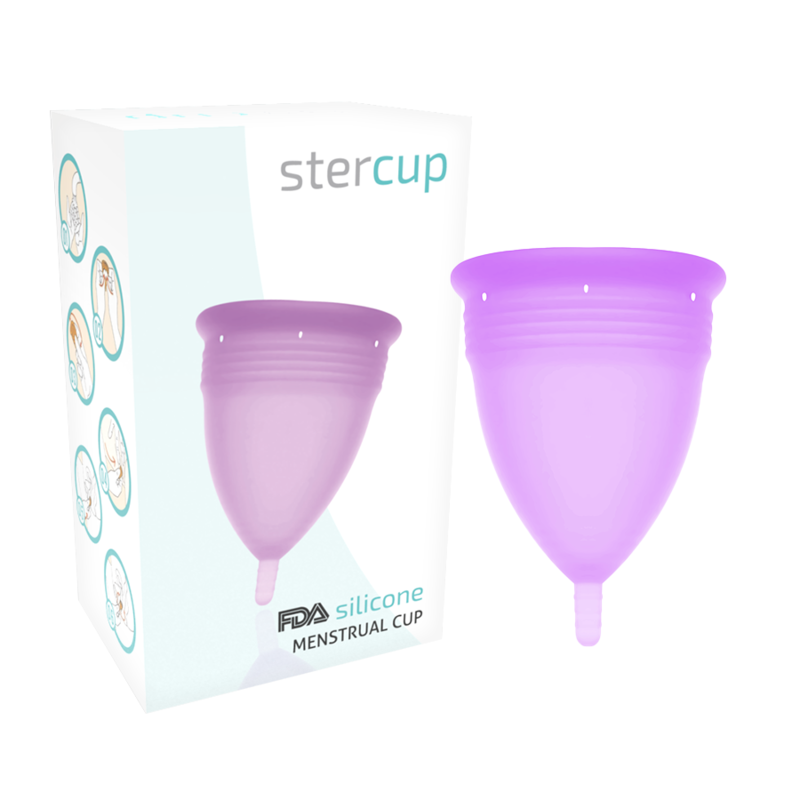 STERCUP - COPA MENSTRUAL FDA SILICONA LILA - TALLA L STERCUP
