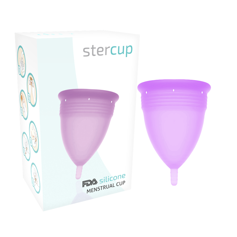 STERCUP - COPA MENSTRUAL FDA SILICONA LILA - TALLA S STERCUP
