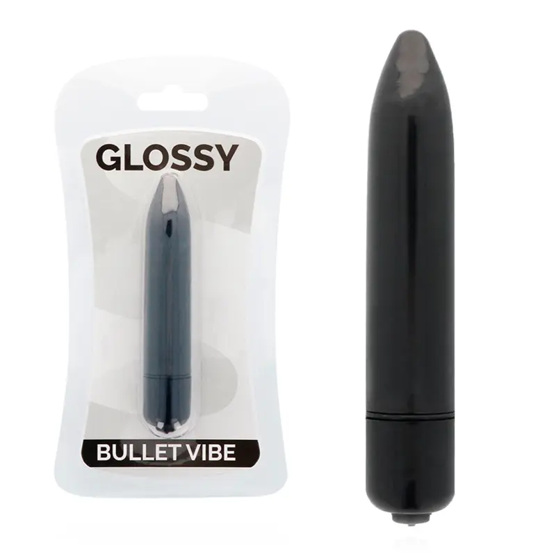 GLOSSY - THIN VIBRADOR NEGRO GLOSSY