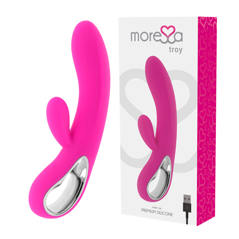 MORESSA - TROY MASAJEADOR PUNTO G Y CLITORIS PREMIUM SILICONE RECARGABLE MORESSA