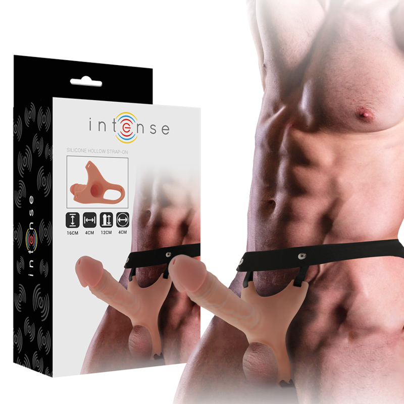 INTENSE - ARNÉS HUECO CON DILDO SILICONA 16 X 3.5 CM INTENSE COUPLES TOYS