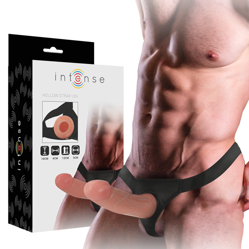 INTENSE - ARNÉS HUECO CON DILDO 16 X 3 CM INTENSE COUPLES TOYS