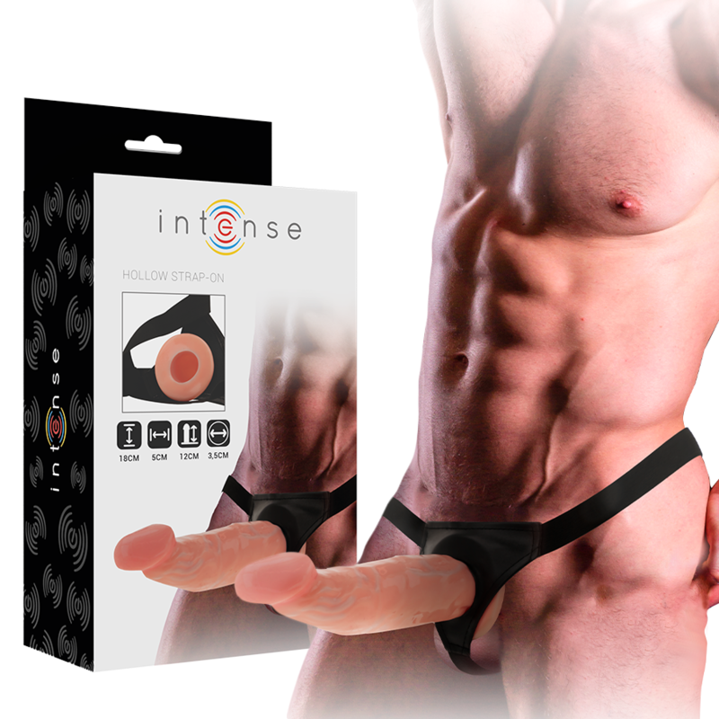INTENSE - ARNÉS HUECO CON DILDO 18 X 3.5 CM INTENSE COUPLES TOYS