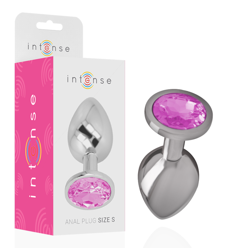 INTENSE - PLUG ANAL METAL ALUMINIO CON CRISTAL ROSA TALLA S INTENSE ANAL TOYS