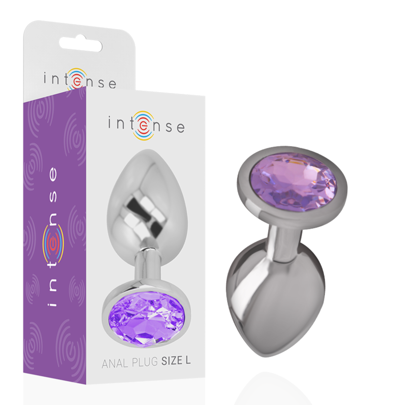 INTENSE - PLUG ANAL METAL ALUMINIO CON CRISTAL VIOLETA TALLA S INTENSE ANAL TOYS