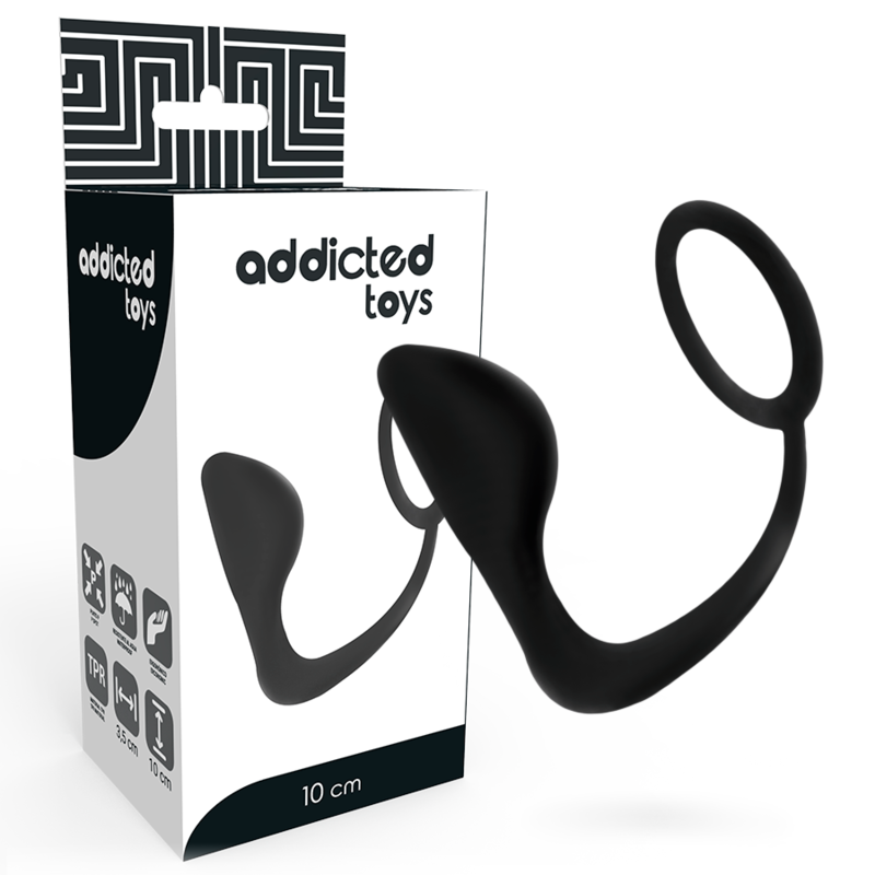 ADDICTED TOYS - PLUG ANAL CON ANILLO PENE NEGRO ADDICTED TOYS