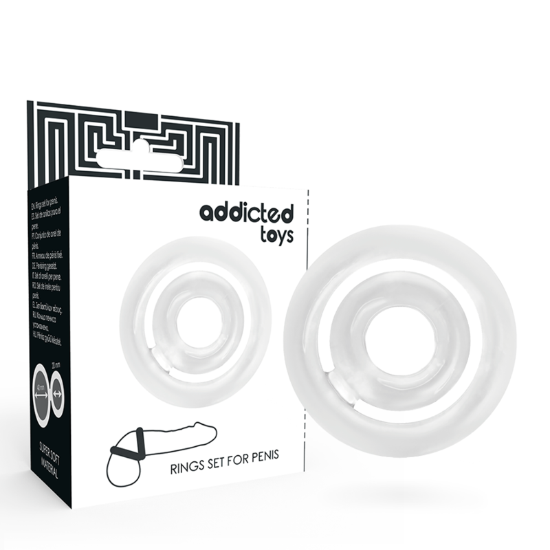 ADDICTED TOYS - POTENZ SET ANILLOS PENE CLEAR ADDICTED TOYS