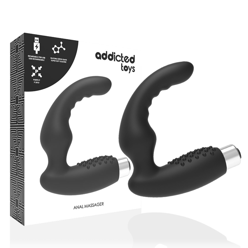 ADDICTED TOYS - VIBRADOR PROSTÁTICO RECARGABLE MODEL 2 - NEGRO ADDICTED TOYS