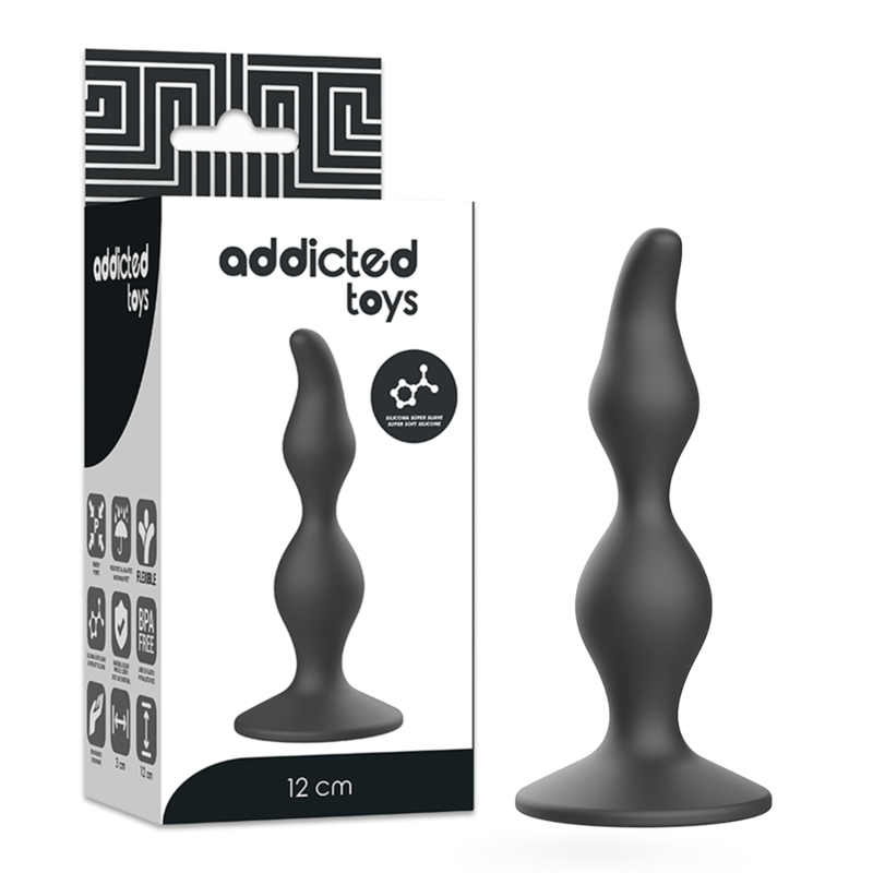 ADDICTED TOYS - ANAL SEXUAL PLUG 12 CM NEGRO ADDICTED TOYS