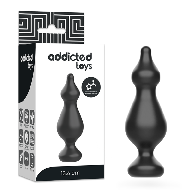 ADDICTED TOYS - ANAL SEXUAL PLUG 13.6 CM NEGRO ADDICTED TOYS