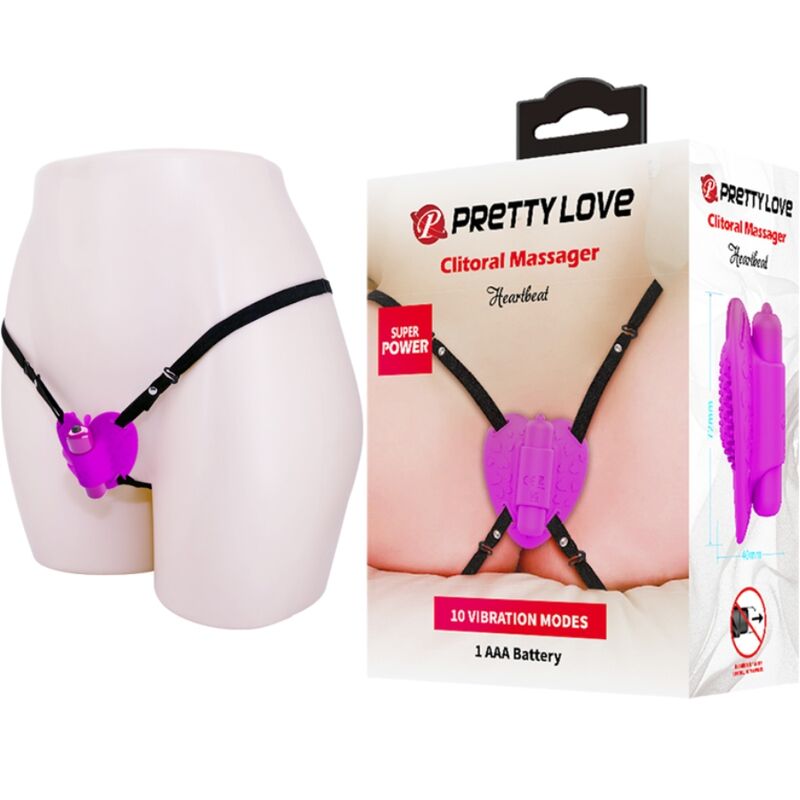 PRETTY LOVE - MASAJEADOR DE CLÍTORIS HEARTBEAT 10 MODOS DE VIBRACIÓN MORADO PRETTY LOVE FLIRTATION