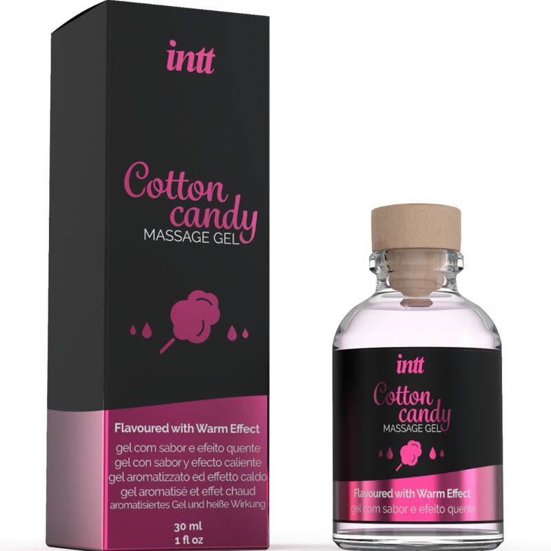 INTT MASSAGE & ORAL SEX - GEL DE MASAJE CON SABOR A ALGODÓN DE AZUCAR Y EFECTO CALOR INTT MASSAGE & ORAL SEX