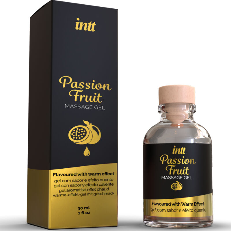 INTT MASSAGE & ORAL SEX - GEL DE MASAJE SABOR A FRUTA DE LA PASIÓN EFECTO CALOR INTT MASSAGE & ORAL SEX