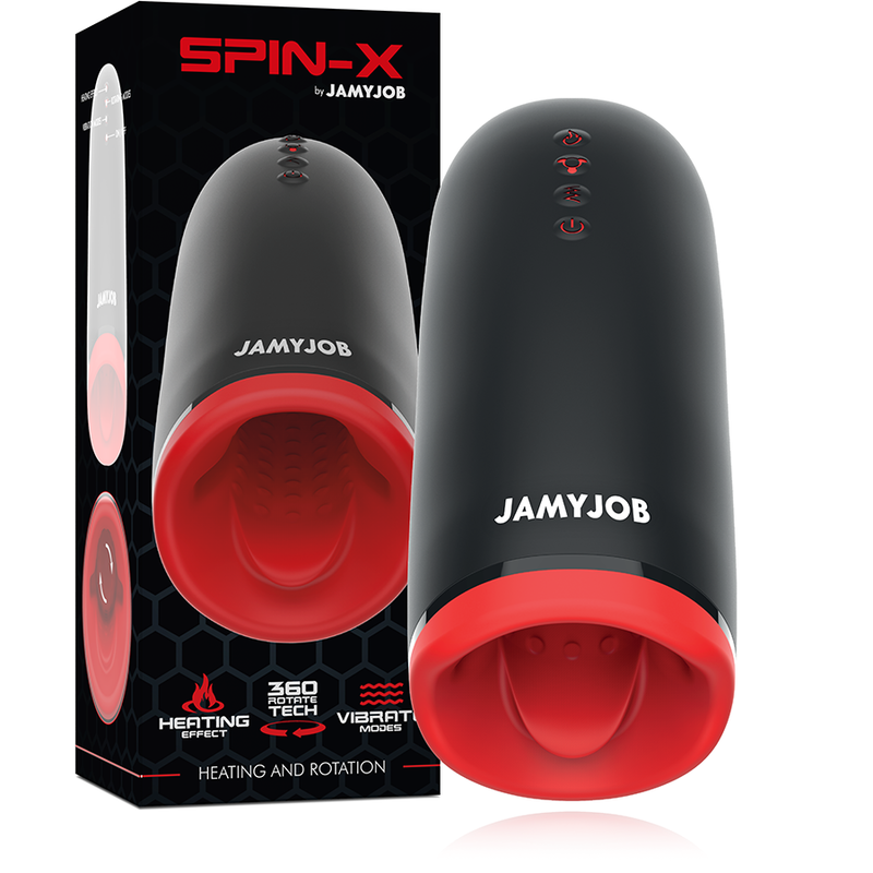 JAMYJOB - SPIN-X MASTURBADOR CON ROTACIÓN Y FUNCIÓN CALOR JAMYJOB