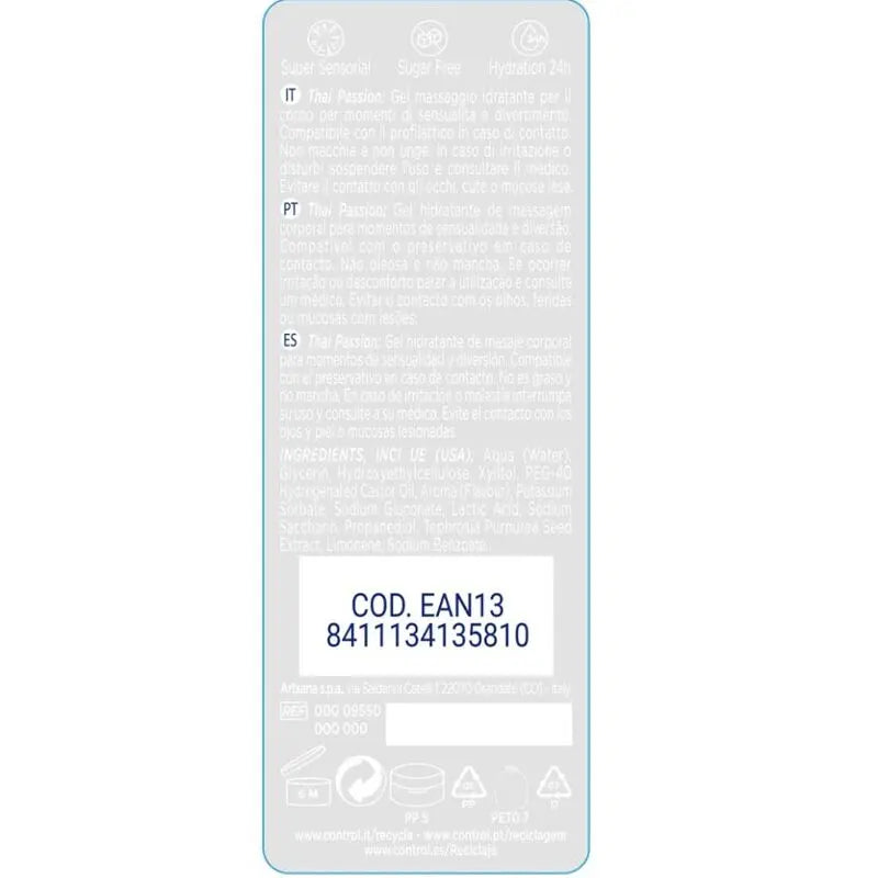 CONTROL - 2 EN 1 MASSAGE & PLEASURE THAI PASSION 200 ML CONTROL LUBES