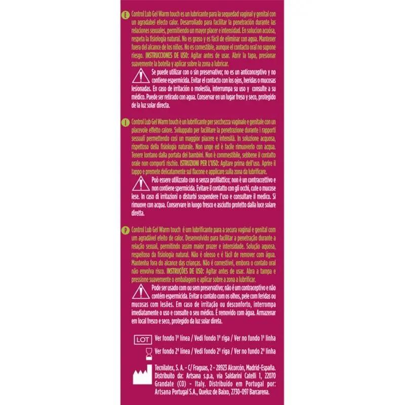 CONTROL - LUB GEL LUBRICANTE EFECTO CALOR 75 ML CONTROL LUBES