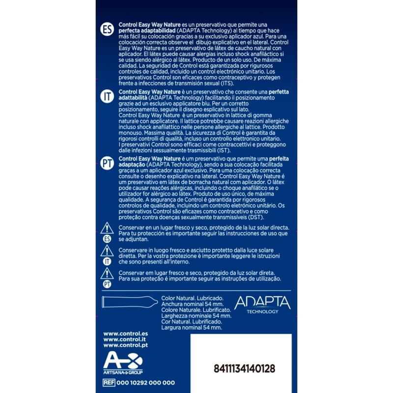 CONTROL - NATURE EASY WAY 10 UNIDADES CONTROL CONDOMS