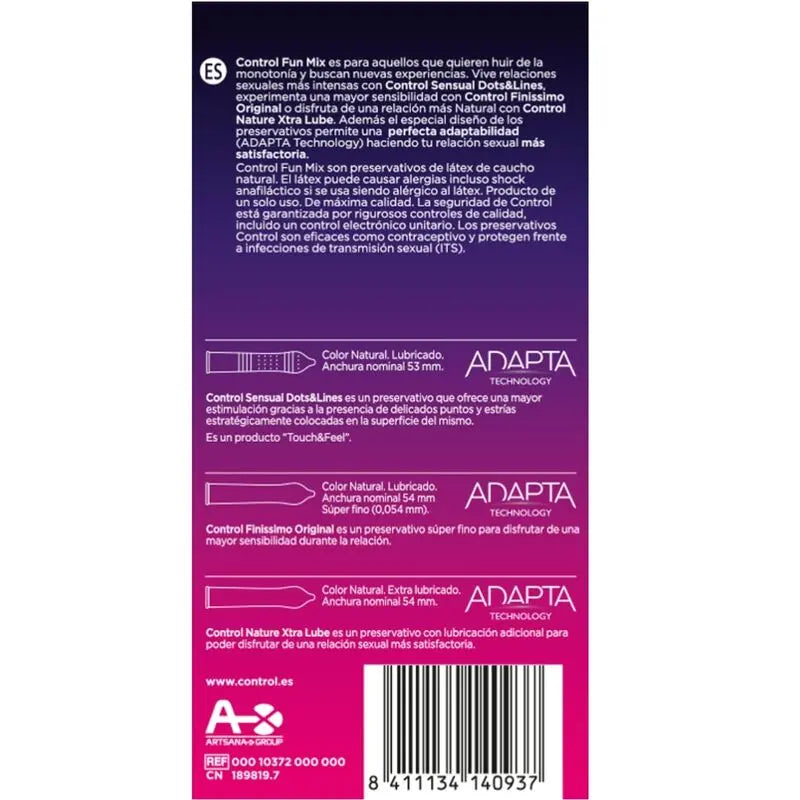 CONTROL - FEEL FUN MIX  6 UDS CONTROL CONDOMS