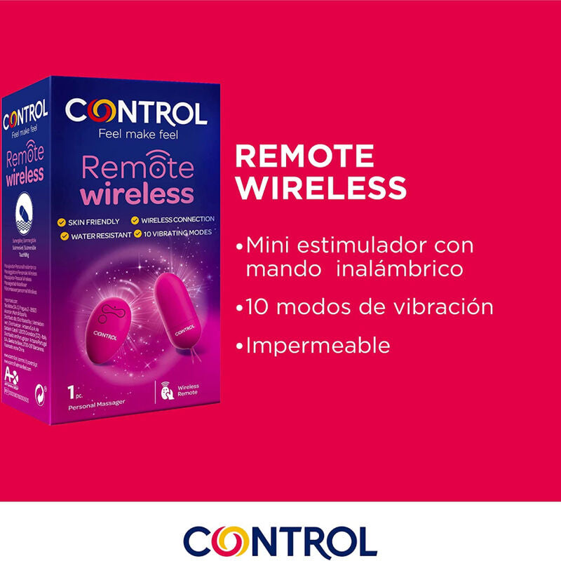 CONTROL - MASAJEADOR PERSONAL CONTROL REMOTO WIRELESS CONTROL TOYS