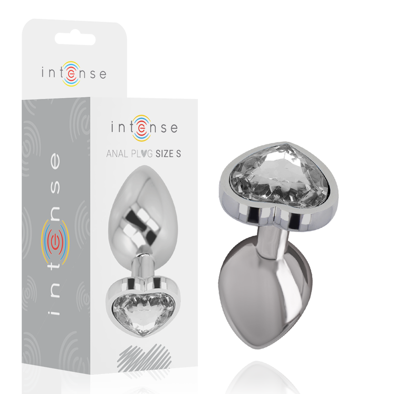 INTENSE - PLUG ANAL METAL ALUMINIO CORAZÓN BLANCO TALLA S INTENSE ANAL TOYS