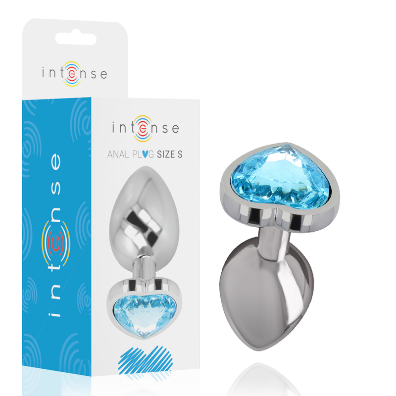 INTENSE - PLUG ANAL METAL ALUMINIO CORAZÓN AZUL TALLA S INTENSE ANAL TOYS