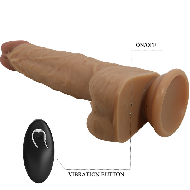 PRETTY LOVE - JONATHAN DILDO SILICONA 3 VIBRACIONES + 3 MEDIDAS INSERCIÓN CONTROL REMOTO 21 CM PRETTY LOVE HIGH GRADE