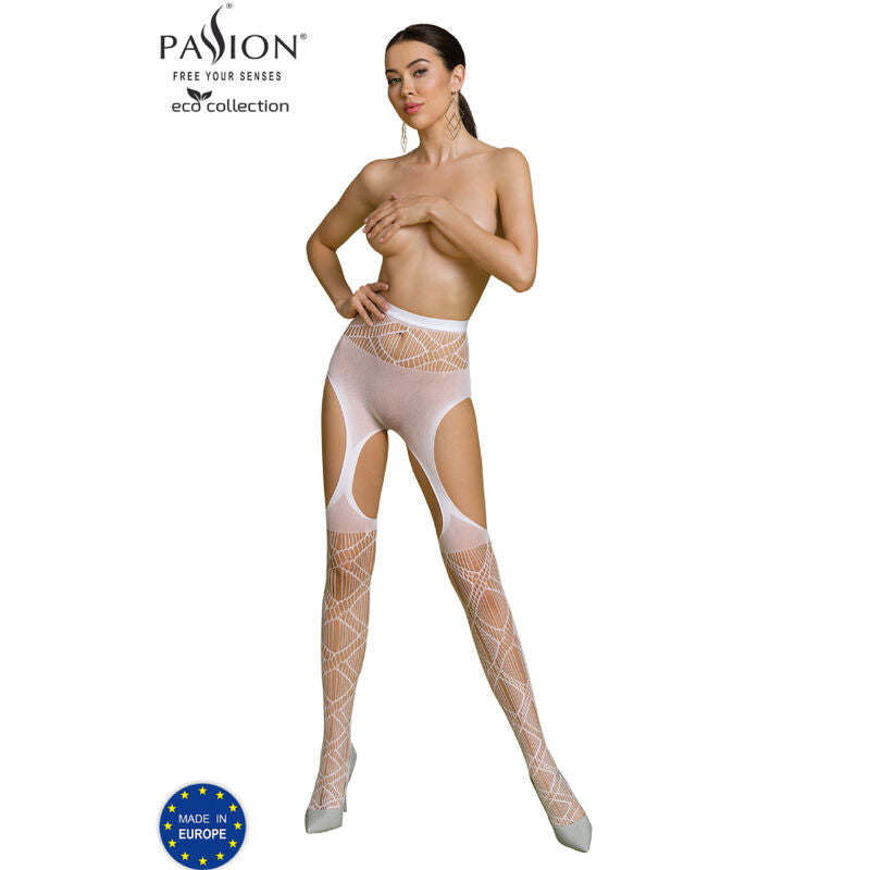 PASSION - ECO COLLECTION BODYSTOCKING ECO S005 NEGRO PASSION WOMAN GARTER & STOCK