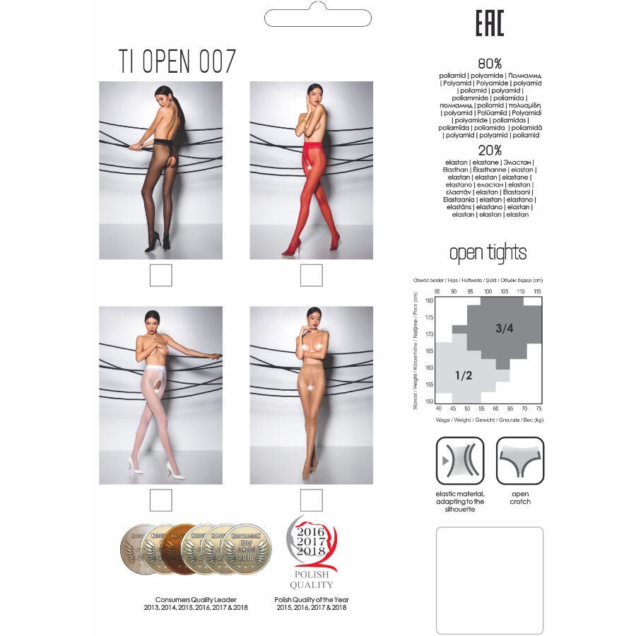PASSION - TIOPEN 007 MEDIAS BLANCO 3/4 20 DEN PASSION WOMAN GARTER & STOCK