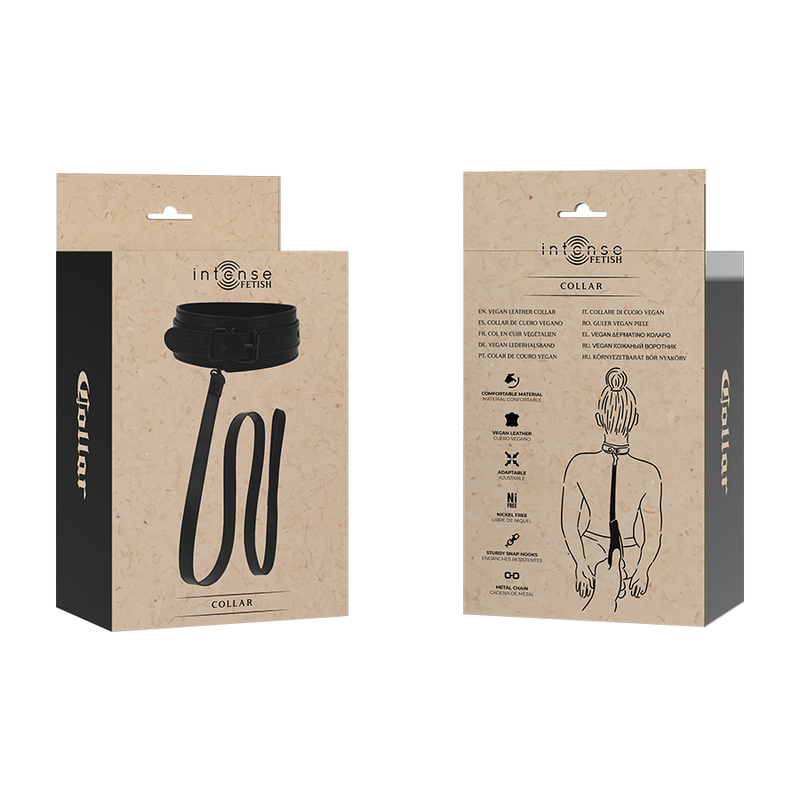 INTENSE - FETISH COLLAR DE CUERO VEGANO INTENSE FETISH