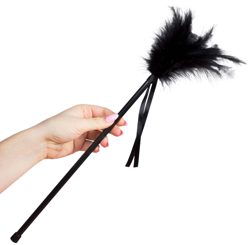 SECRETPLAY - PLUMERO PLUMAS NEGRO 40 CM SECRETPLAY 100% FETISH