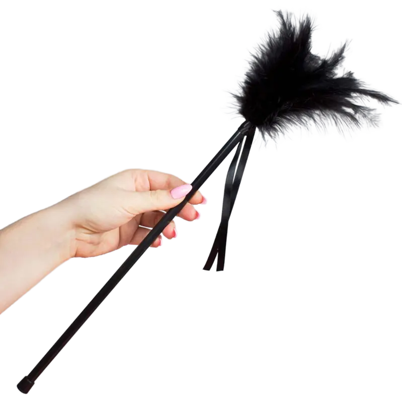 SECRETPLAY - PLUMERO PLUMAS NEGRO 40 CM SECRETPLAY 100% FETISH