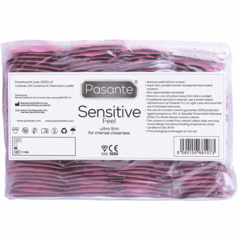 PASANTE - PRESERVATIVO SENSITIVE BOLSA 144 UNIDADES PASANTE