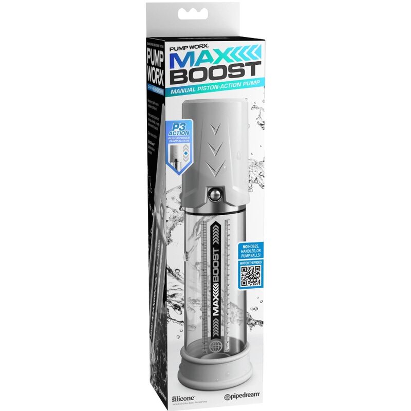 PUMP WORX - BOMBA DE ERECCION MAX BOOST BLANCO PUMP WORX