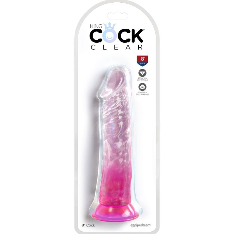 KING COCK - CLEAR PENE REALISTICO 19.7 CM ROSA KING COCK
