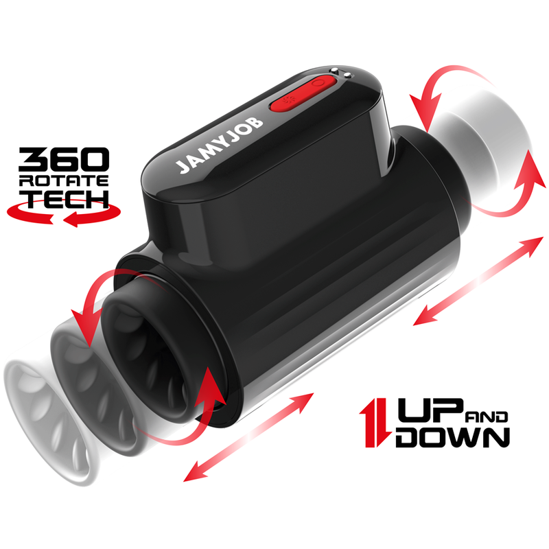 JAMYJOB - VORTEX MASTURBADOR TURBO CON EMPUJE Y ROTACIÓN 360 UP AND DOWN JAMYJOB