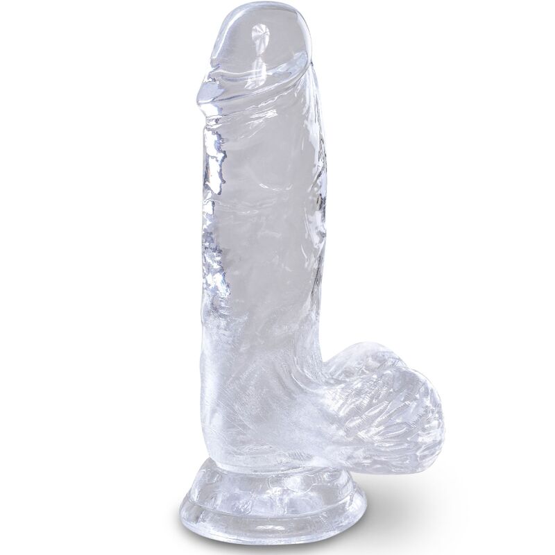 KING COCK - CLEAR PENE REALISTICO CON TESTICULOS 10.1 CM TRANSPARENTE KING COCK