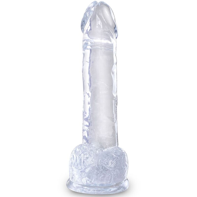 KING COCK - CLEAR PENE REALISTICO CON TESTICULOS 15.2 CM TRANSPARENTE KING COCK