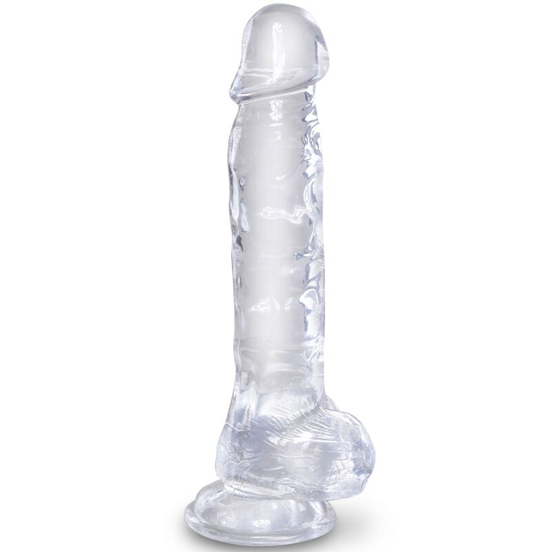 KING COCK - CLEAR PENE REALISTICO CON TESTICULOS 16.5 CM TRANSPARENTE KING COCK