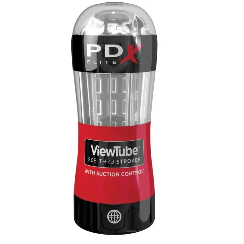 PDX ELITE - MASTURBADOR STROKER VIEWTUBE CONTROL SUCCION TRANSPARENTE PDX ELITE