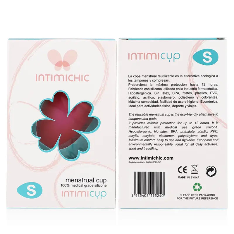 INTIMICHIC - COPA MENSTRUAL SILICONA MEDICA - TALLA S INTIMICHIC