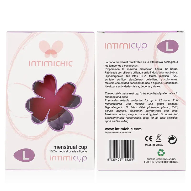 INTIMICHIC - COPA MENSTRUAL SILICONA MEDICA - TALLA L INTIMICHIC