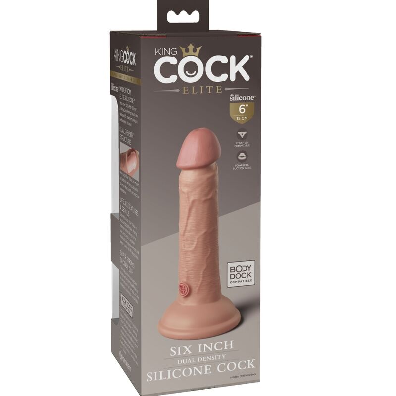 KING COCK - ELITE DILDO REALISTICO SILICONA 15.2 CM KING COCK