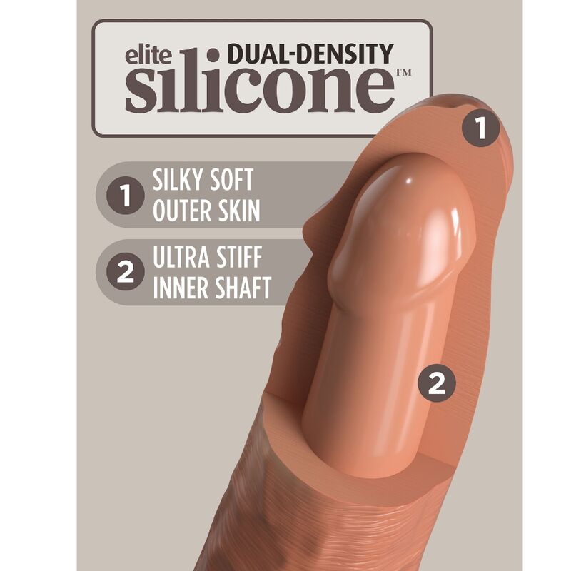 KING COCK - ELITE DILDO REALISTICO SILICONA 20.3 CM CARAMELO KING COCK