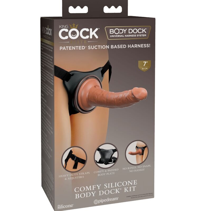 KING COCK - ÉLITE ARNÉS AJUSTABLE CONFORTABLE CON DILDO 17.8 CM KING COCK