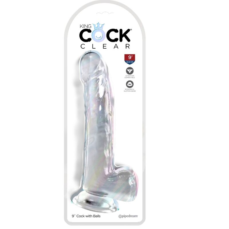 KING COCK - CLEAR DILDO CON TESTICULOS 20.3 CM TRANSPARENTE KING COCK