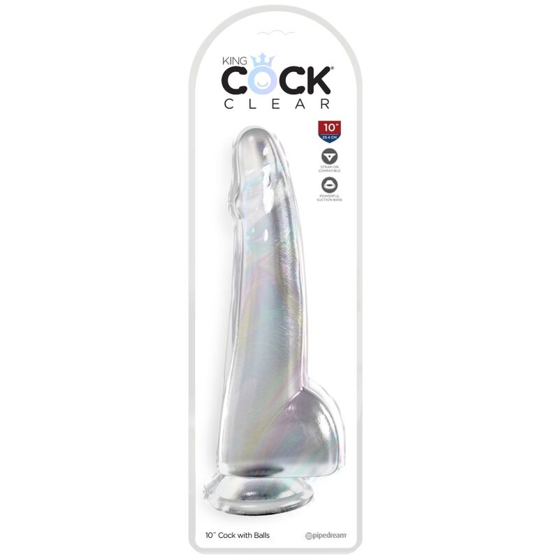 KING COCK - CLEAR DILDO CON TESTICULOS 19 CM TRANSPARENTE KING COCK